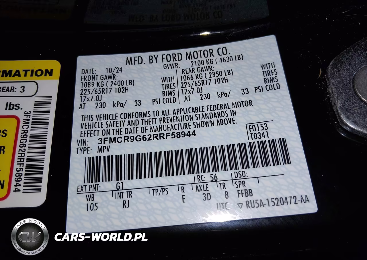 2024 Ford Bronco Sport Heritage VIN:3FMCR9G62RRF58944 - 9
