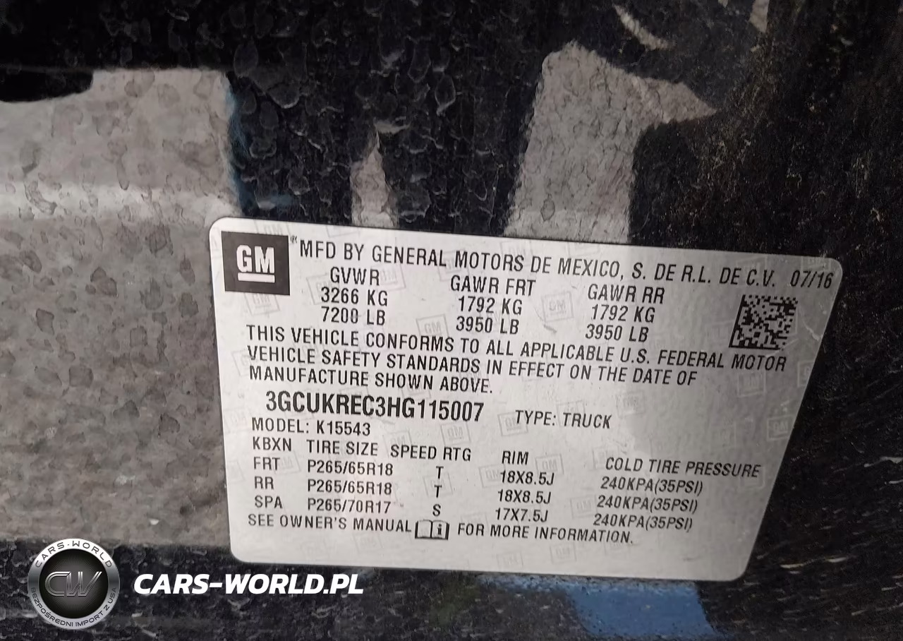 2017 Chevrolet Silverado 1500 2Lt VIN:3GCUKREC3HG115007 - 9