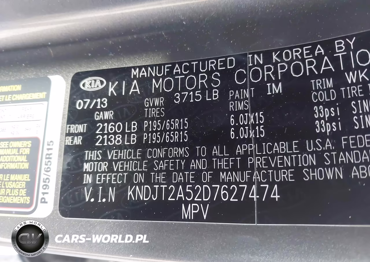 2013 Kia Soul VIN:KNDJT2A52D7627474 - 9