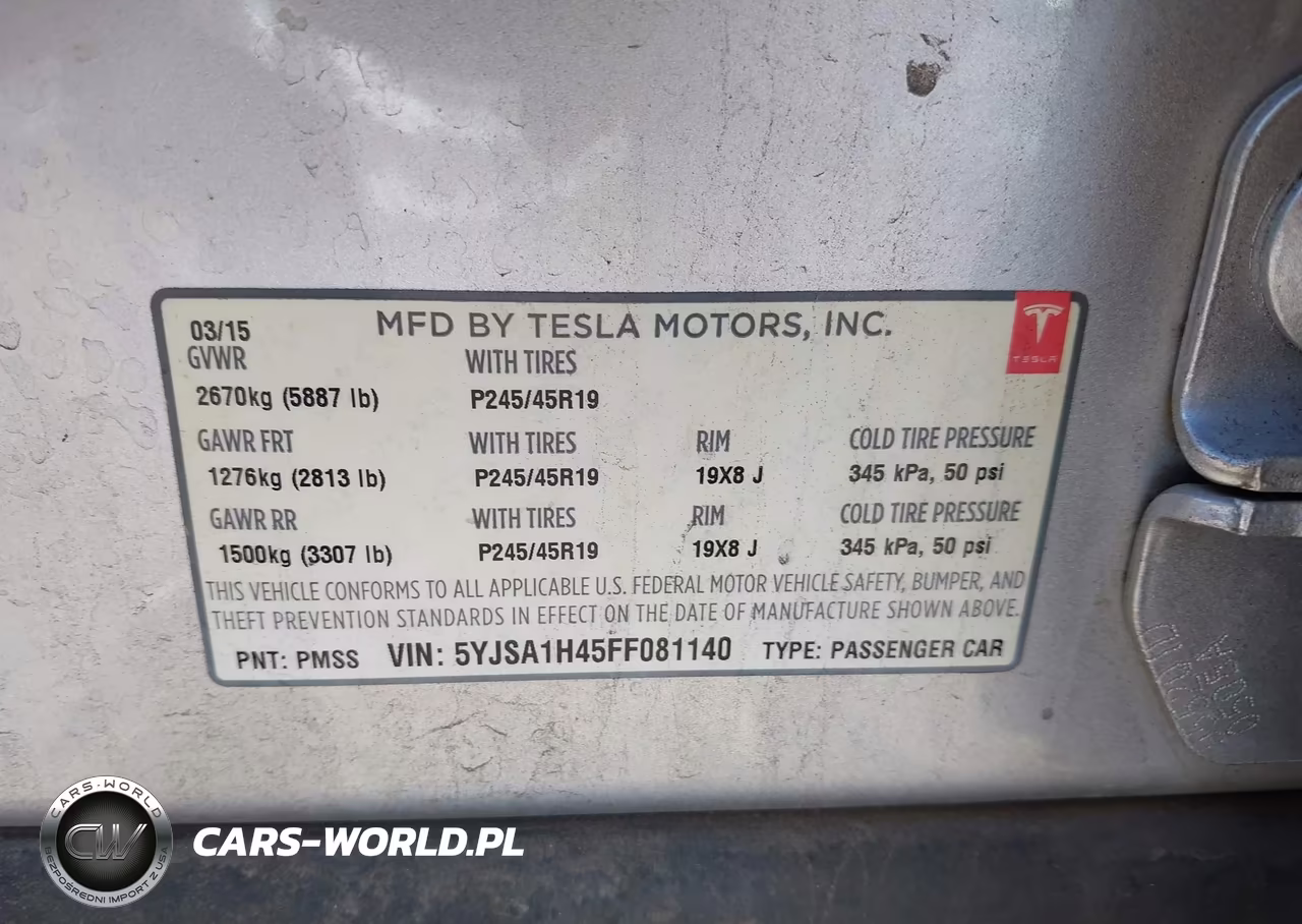 2015 Tesla Model S 85D-P85D VIN:5YJSA1H45FF081140 - 9