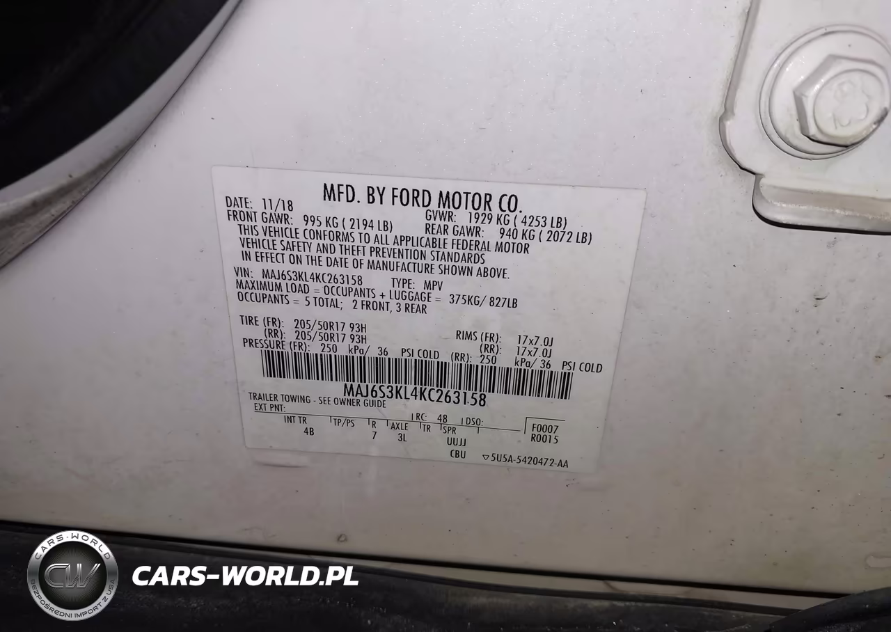 2019 Ford Ecosport Titanium VIN:MAJ6S3KL4KC263158 - 9