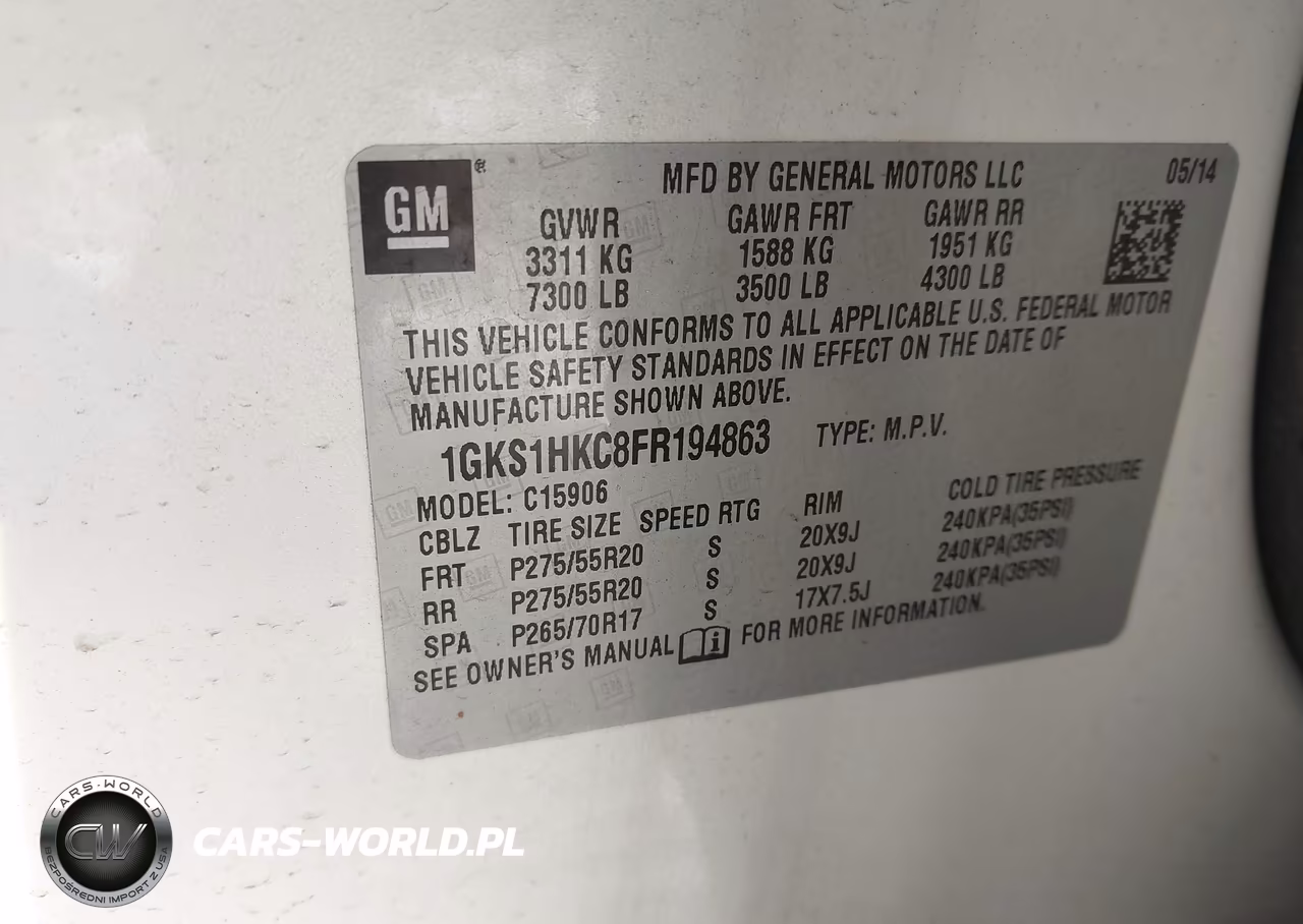 2015 GMC Yukon Xl 1500 Slt VIN:1GKS1HKC8FR194863 - 9