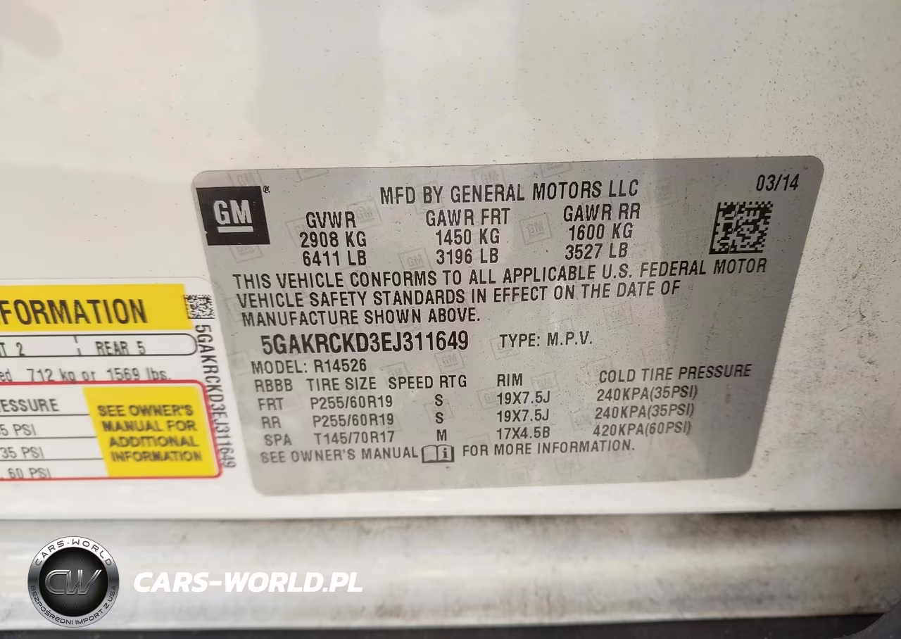 2014 Buick Enclave Premium VIN:5GAKRCKD3EJ311649 - 9