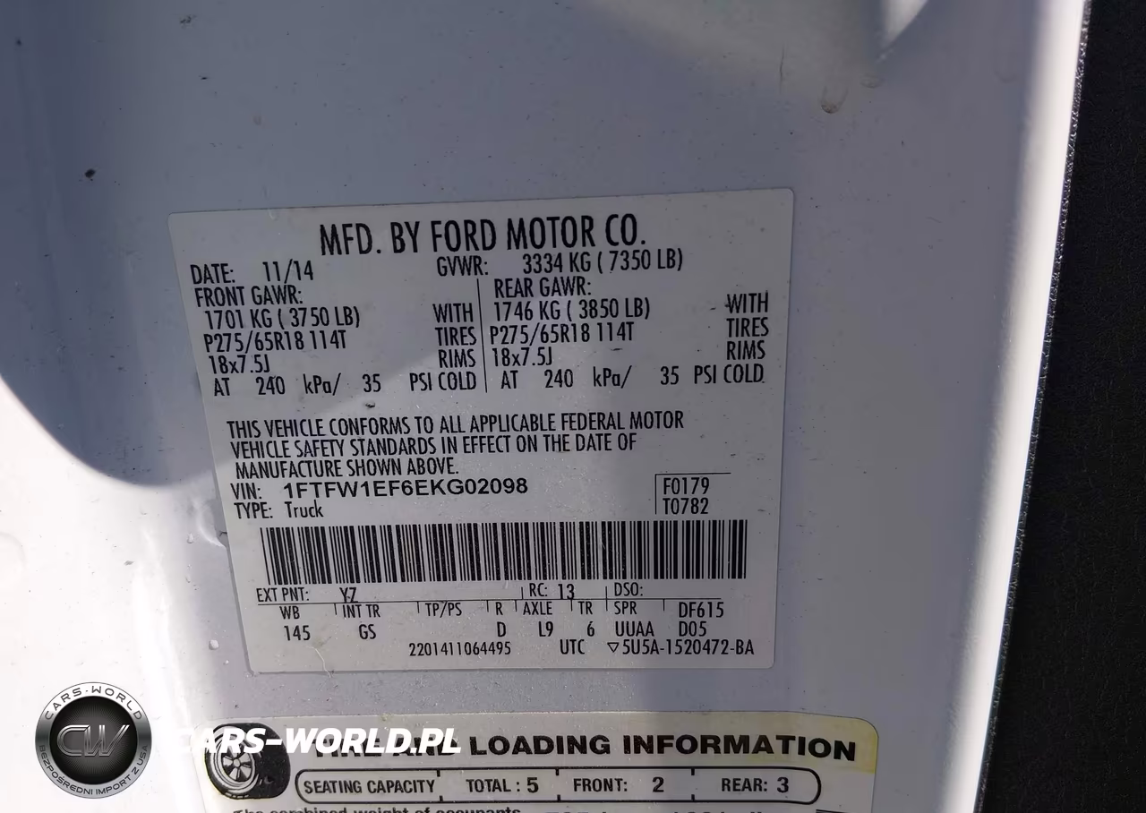 2014 Ford F-150 Xlt VIN:1FTFW1EF6EKG02098 - 9