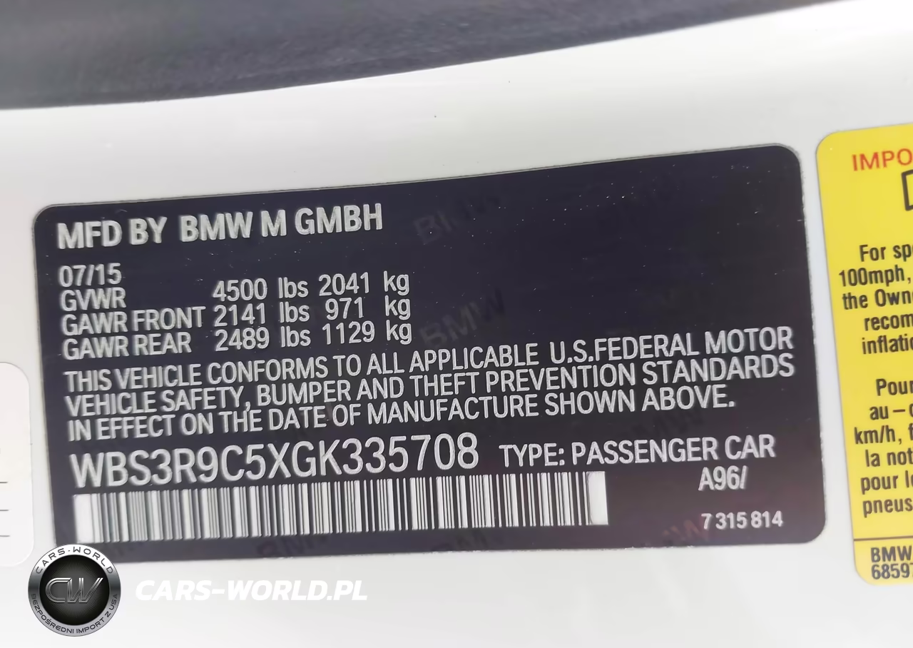 2016 BMW M4 VIN:WBS3R9C5XGK335708 - 9