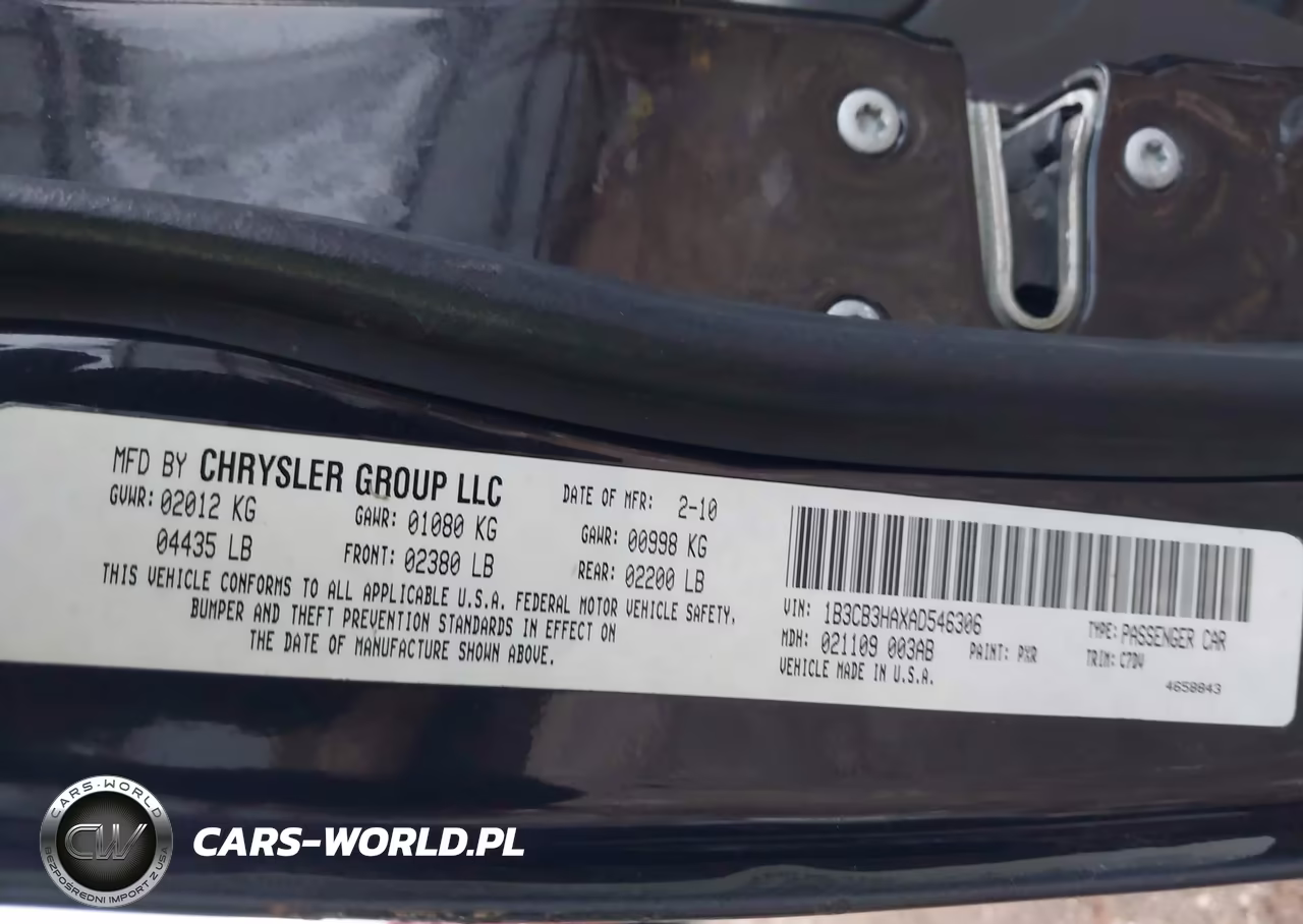 2010 Dodge Caliber Mainstreet VIN:1B3CB3HAXAD546306 - 9