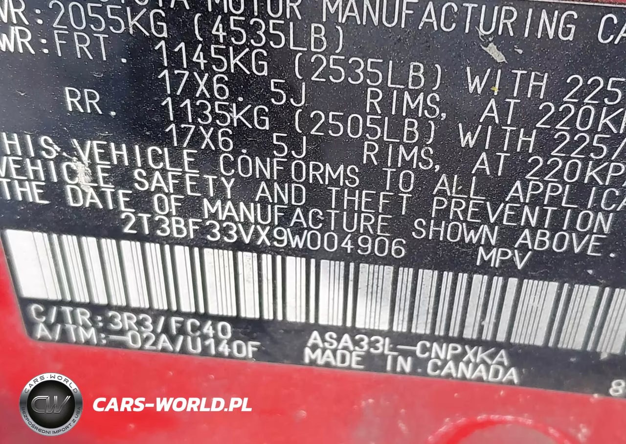 2009 Toyota Rav4 VIN:2T3BF33VX9W004906 - 9