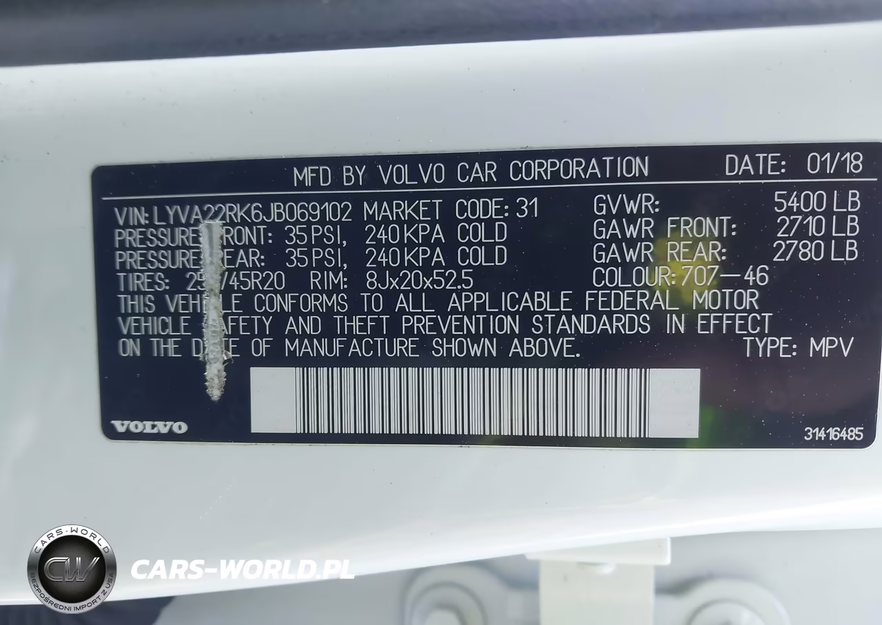 2018 Volvo Xc60 T6 Momentum VIN:LYVA22RK6JB069102 - 9