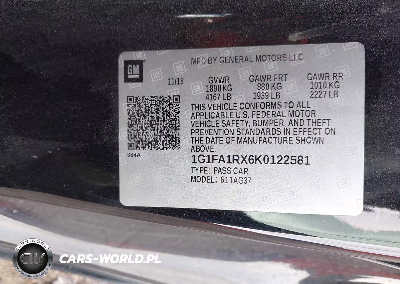 2019 Chevrolet Camaro 1Lt VIN:1G1FA1RX6K0122581 - 9