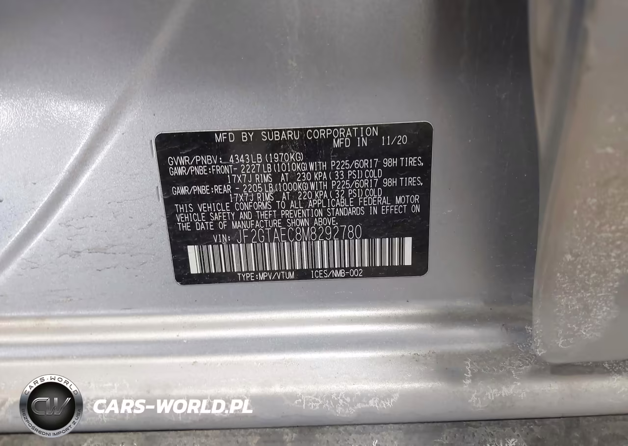 2021 Subaru Crosstrek Premium VIN:JF2GTAEC8M8292780 - 9