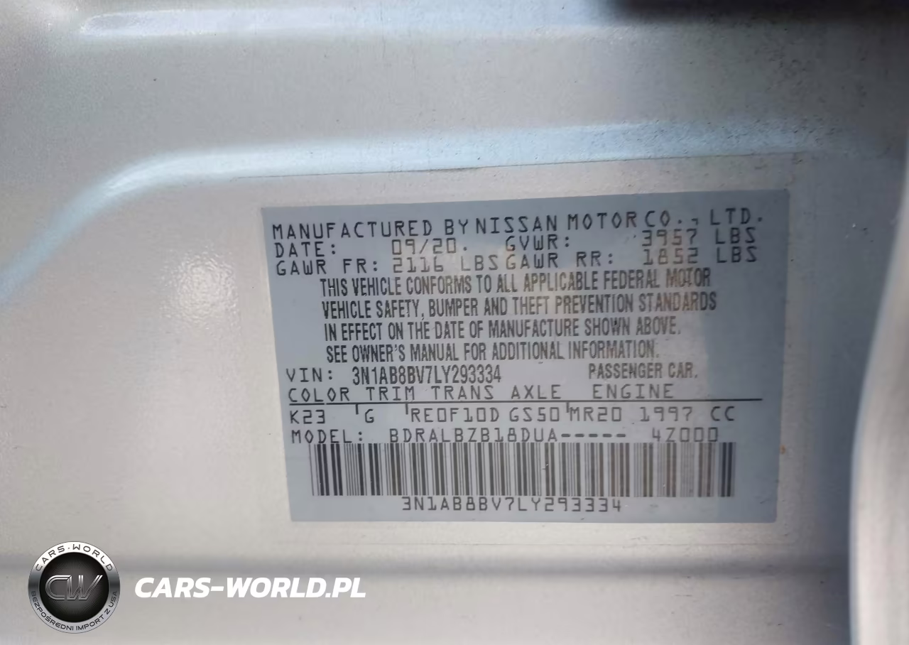 2020 Nissan Sentra S Xtronic Cvt VIN:3N1AB8BV7LY293334 - 9