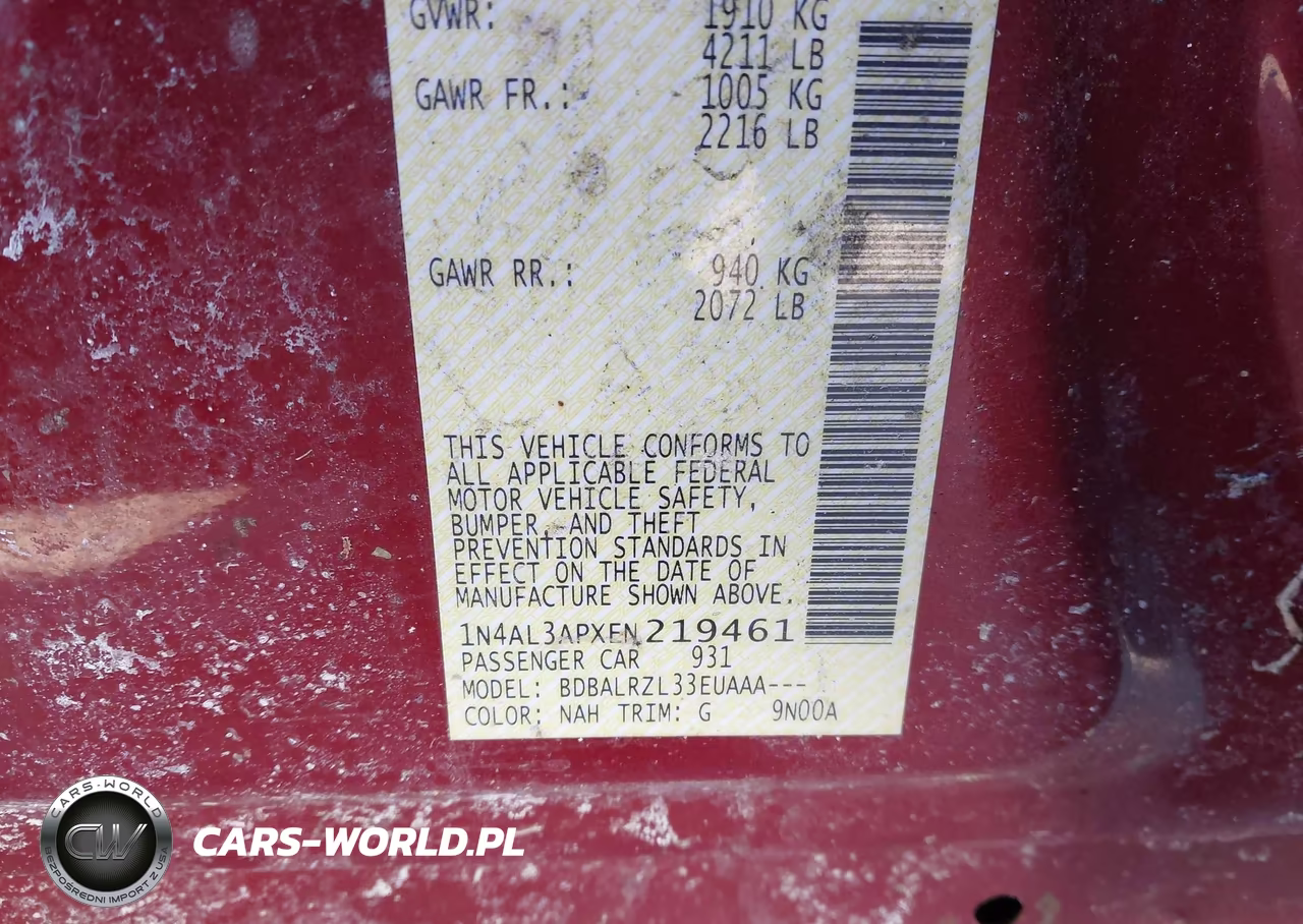 2014 Nissan Altima 2.5 S VIN:1N4AL3APXEN219461 - 9