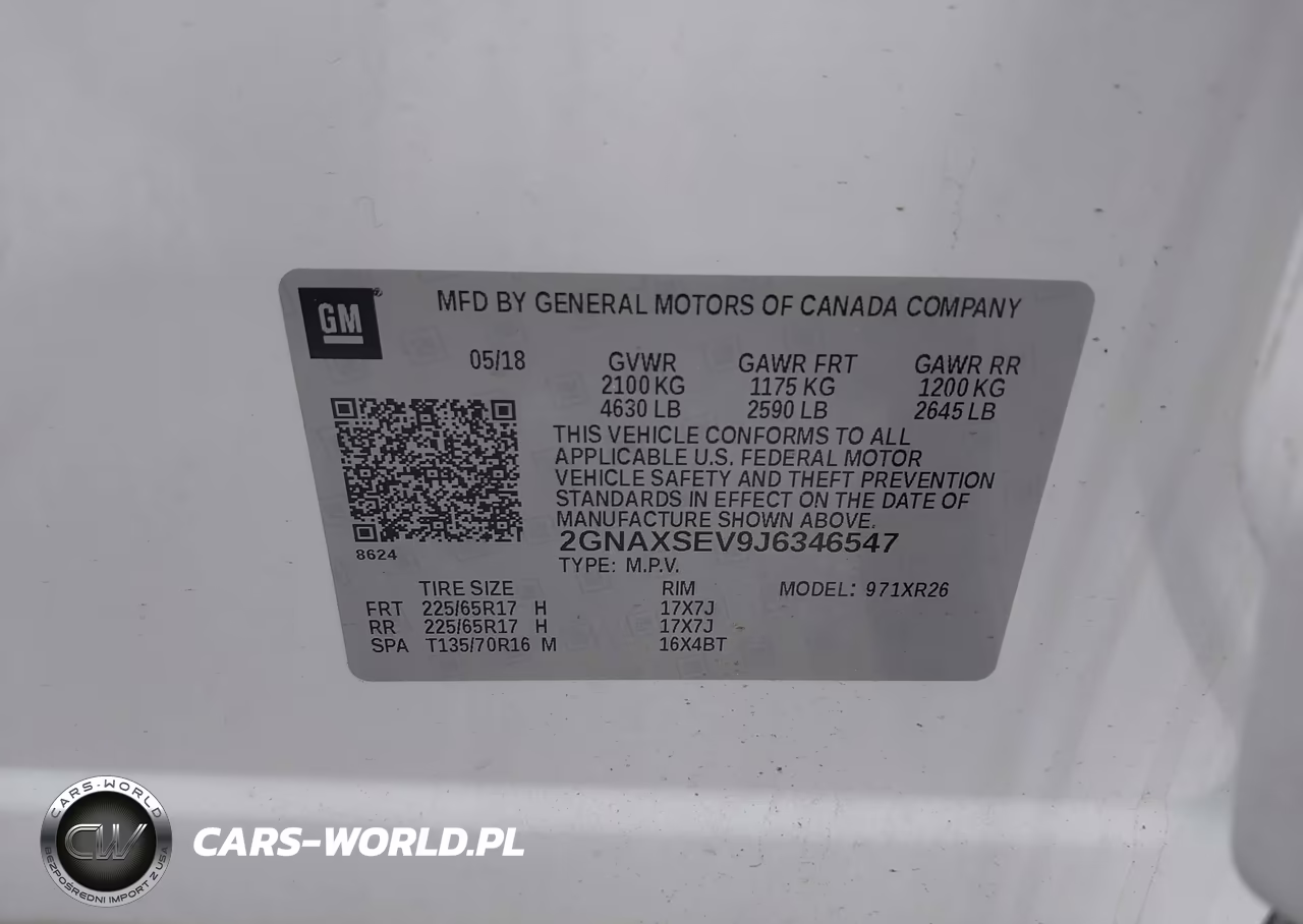 2018 Chevrolet Equinox Lt VIN:2GNAXSEV9J6346547 - 9