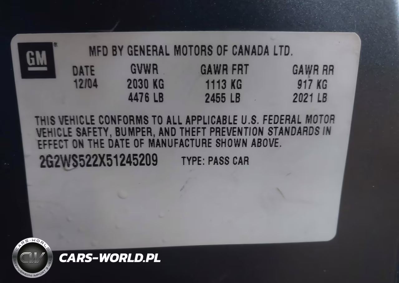 2005 Pontiac Grand Prix Gt VIN:2G2WS522X51245209 - 9