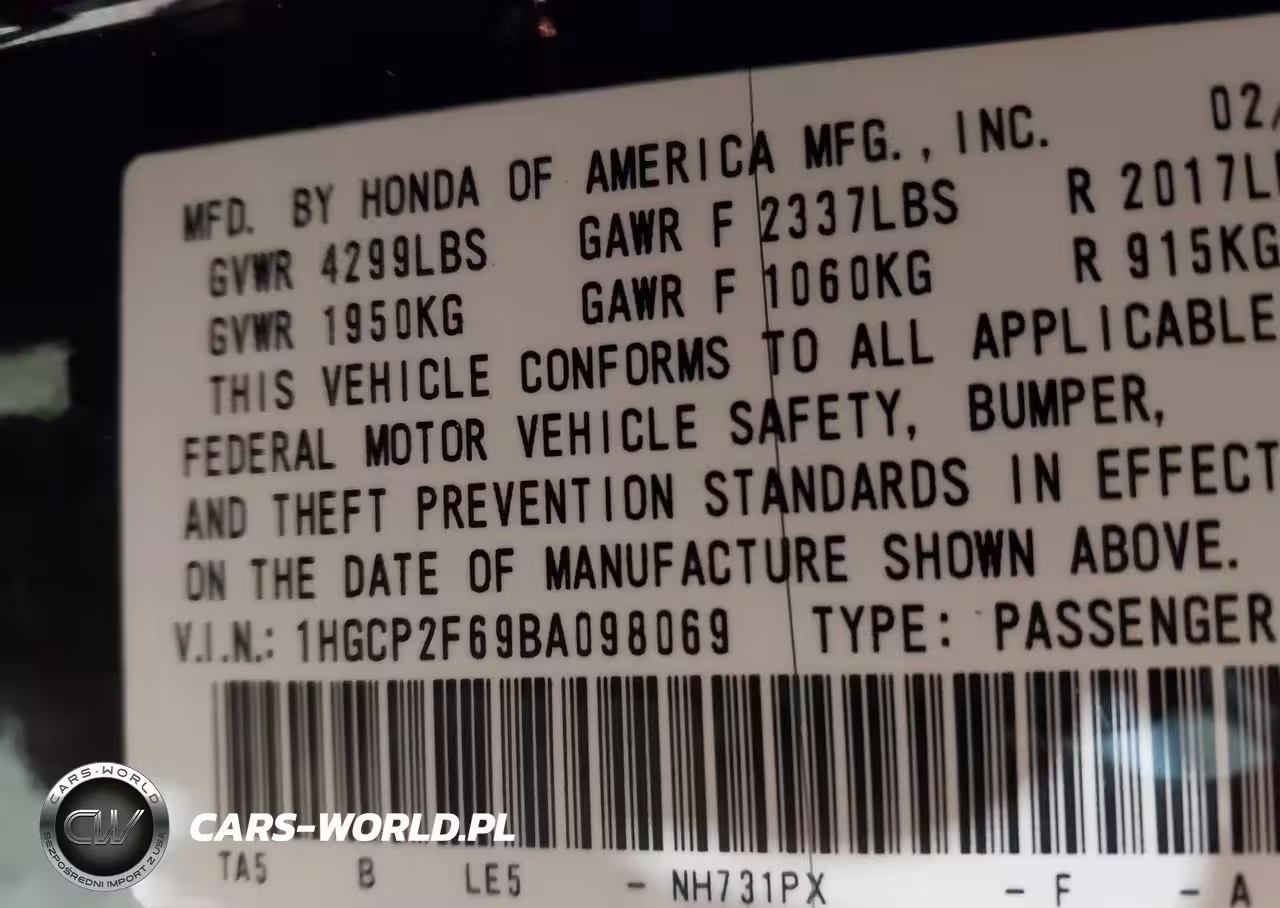 2011 Honda Accord 2.4 Se VIN:1HGCP2F69BA098069 - 9
