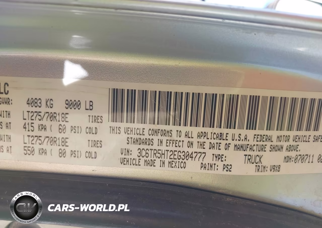 2014 Ram 2500 Tradesman VIN:3C6TR5HT2EG304777 - 9