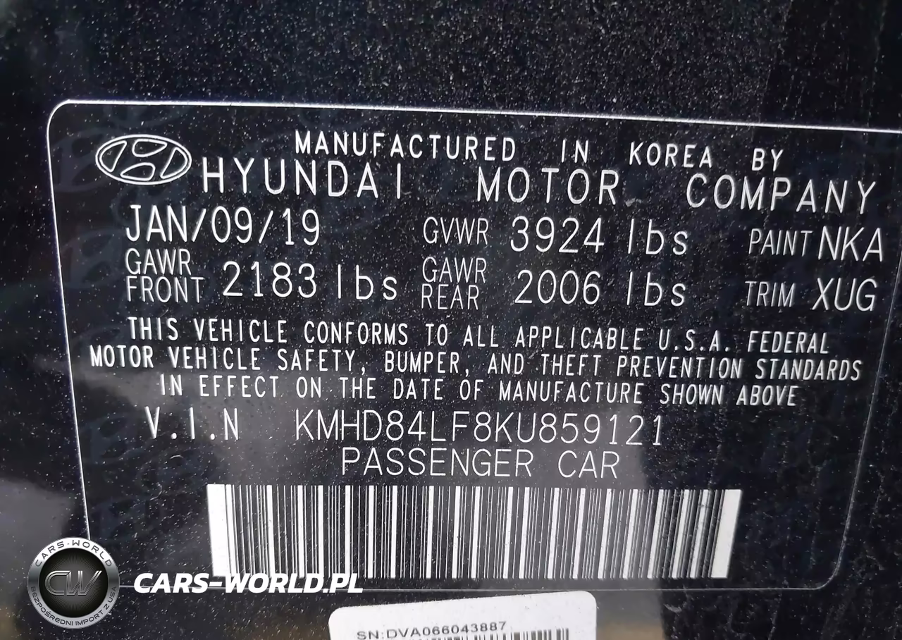 2019 Hyundai Elantra Value Edition VIN:KMHD84LF8KU859121 - 9