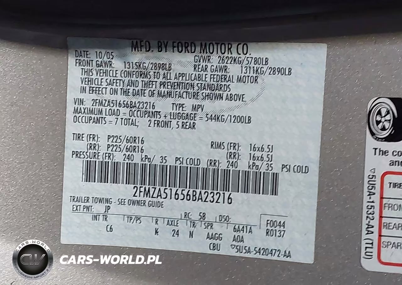 2006 Ford Freestar Se VIN:2FMZA51656BA23216 - 9