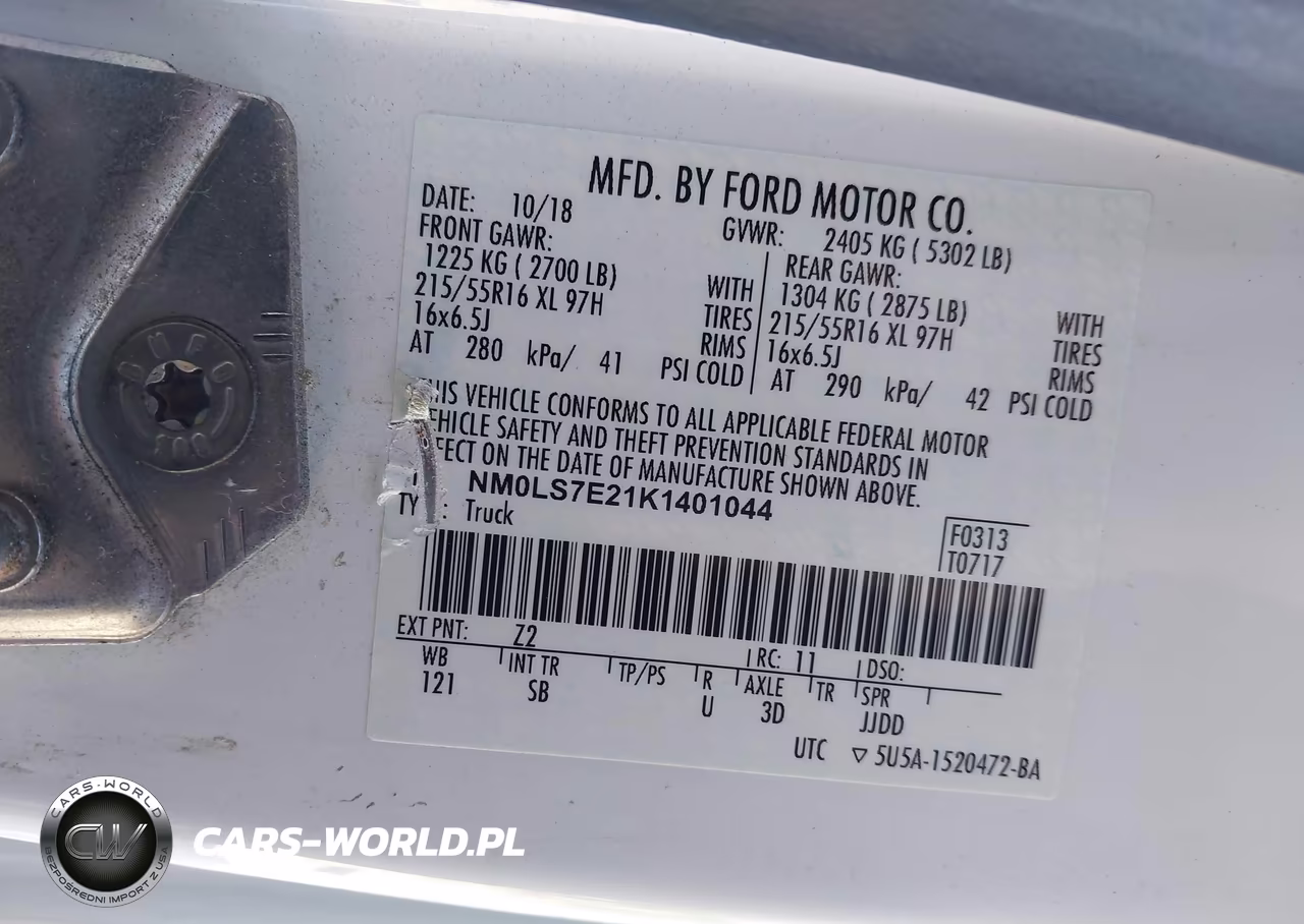 2019 Ford Transit Connect Xl VIN:NM0LS7E21K1401044 - 8