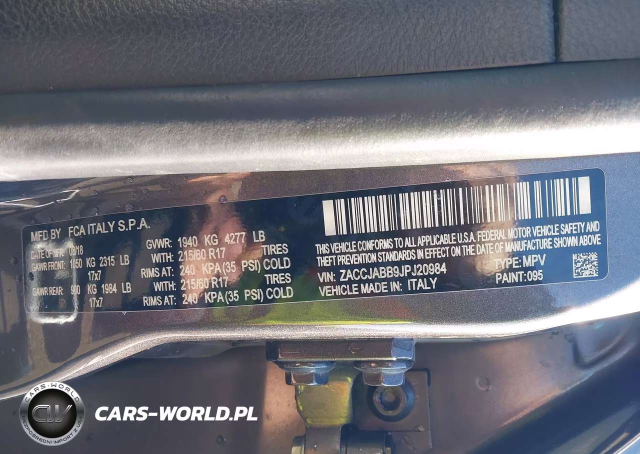 2018 Jeep Renegade Latitude Fwd VIN:ZACCJABB9JPJ20984 - 9
