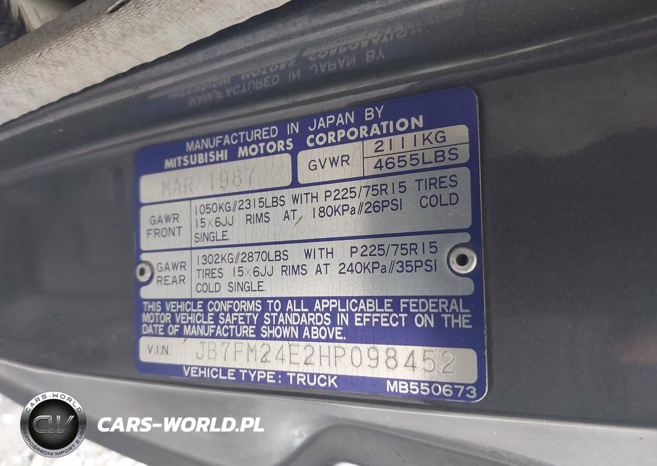 1987 Dodge Ram 50 VIN:JB7FM24E2HP098452 - 9