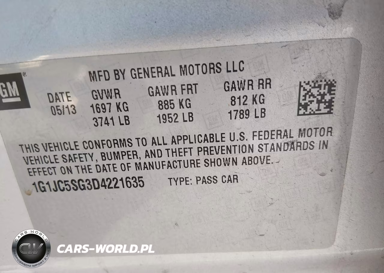 2013 Chevrolet Sonic Lt Auto VIN:1G1JC5SG3D4221635 - 9