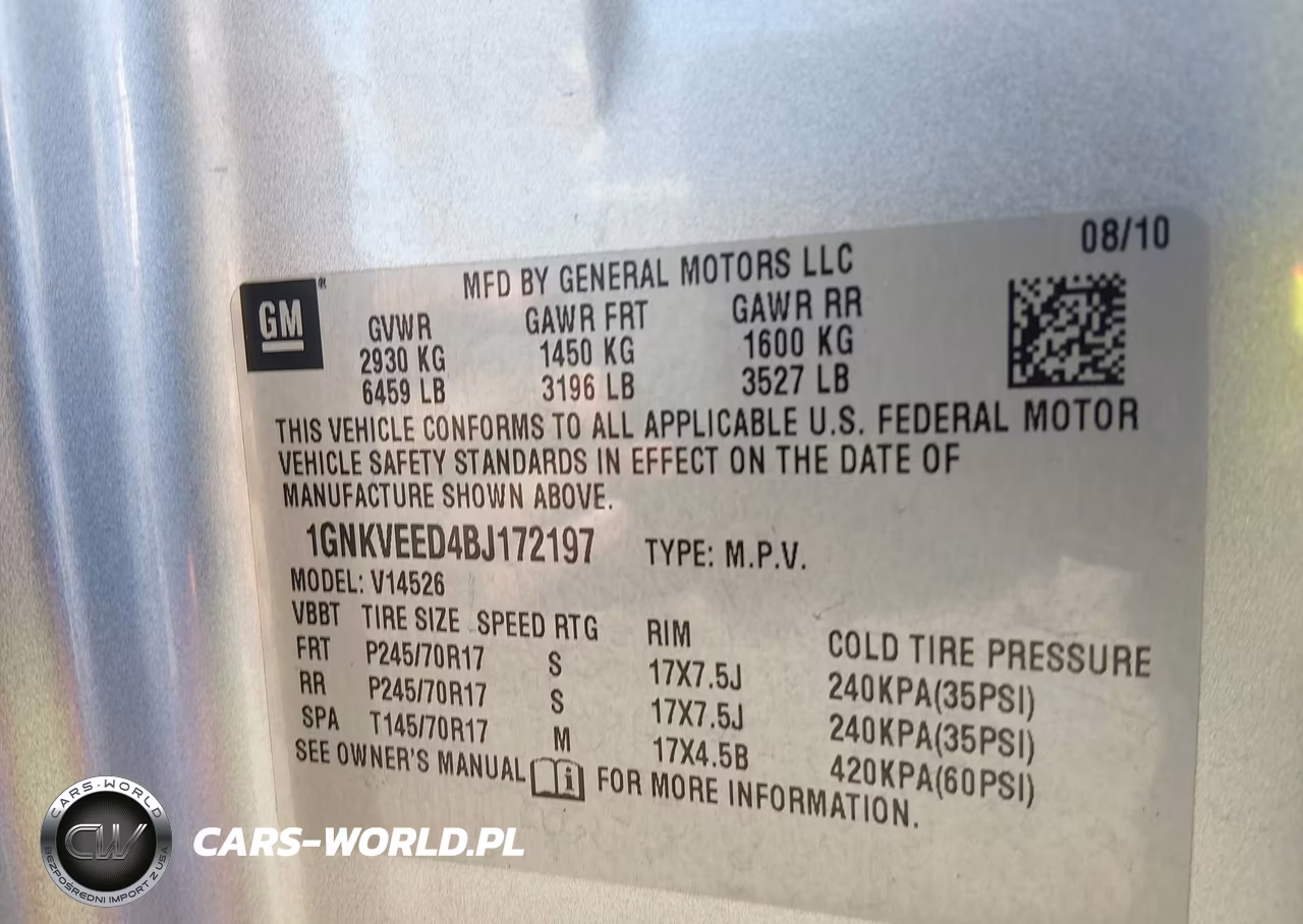 2011 Chevrolet Traverse Ls VIN:1GNKVEED4BJ172197 - 9