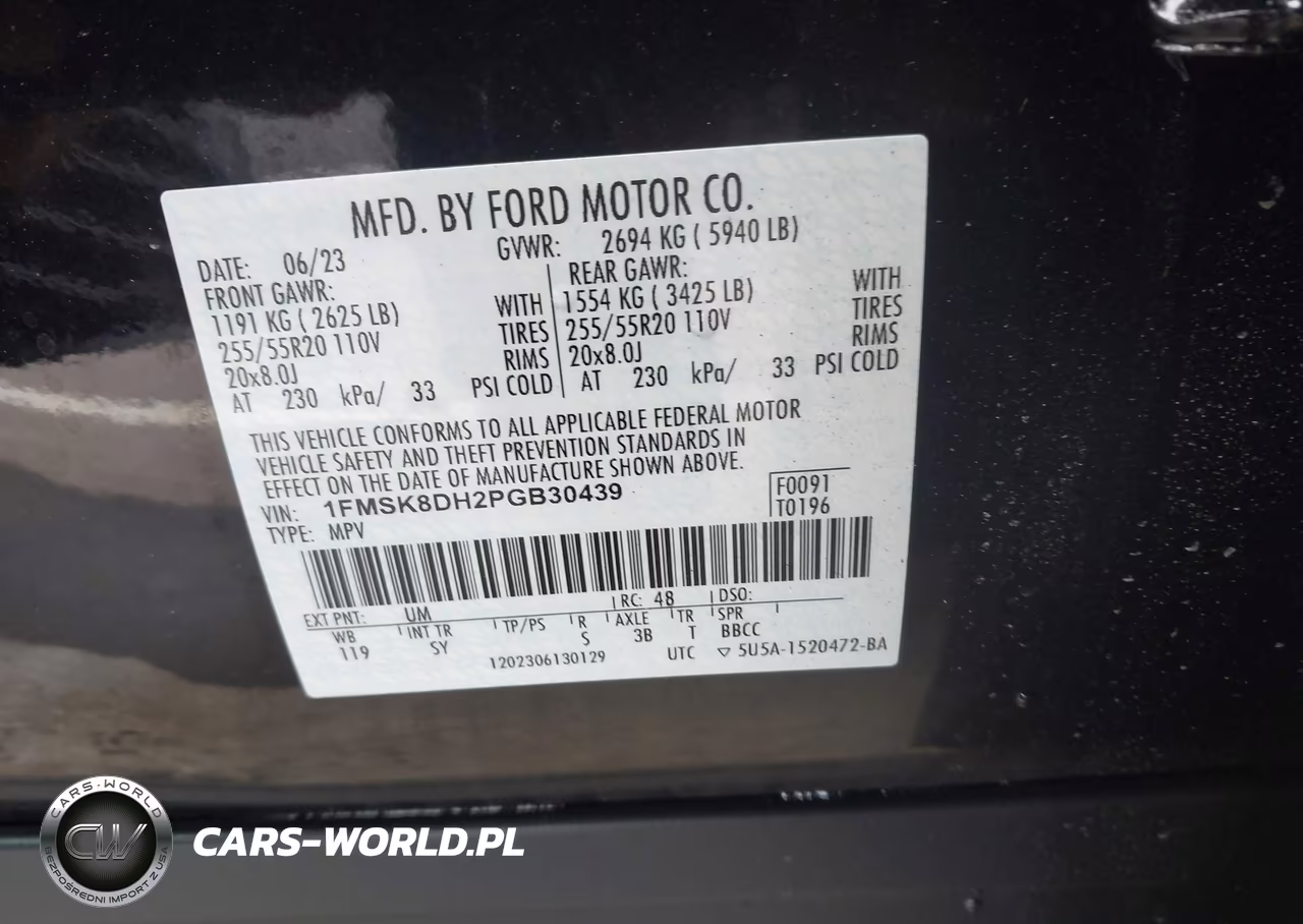 2023 Ford Explorer Xlt VIN:1FMSK8DH2PGB30439 - 9