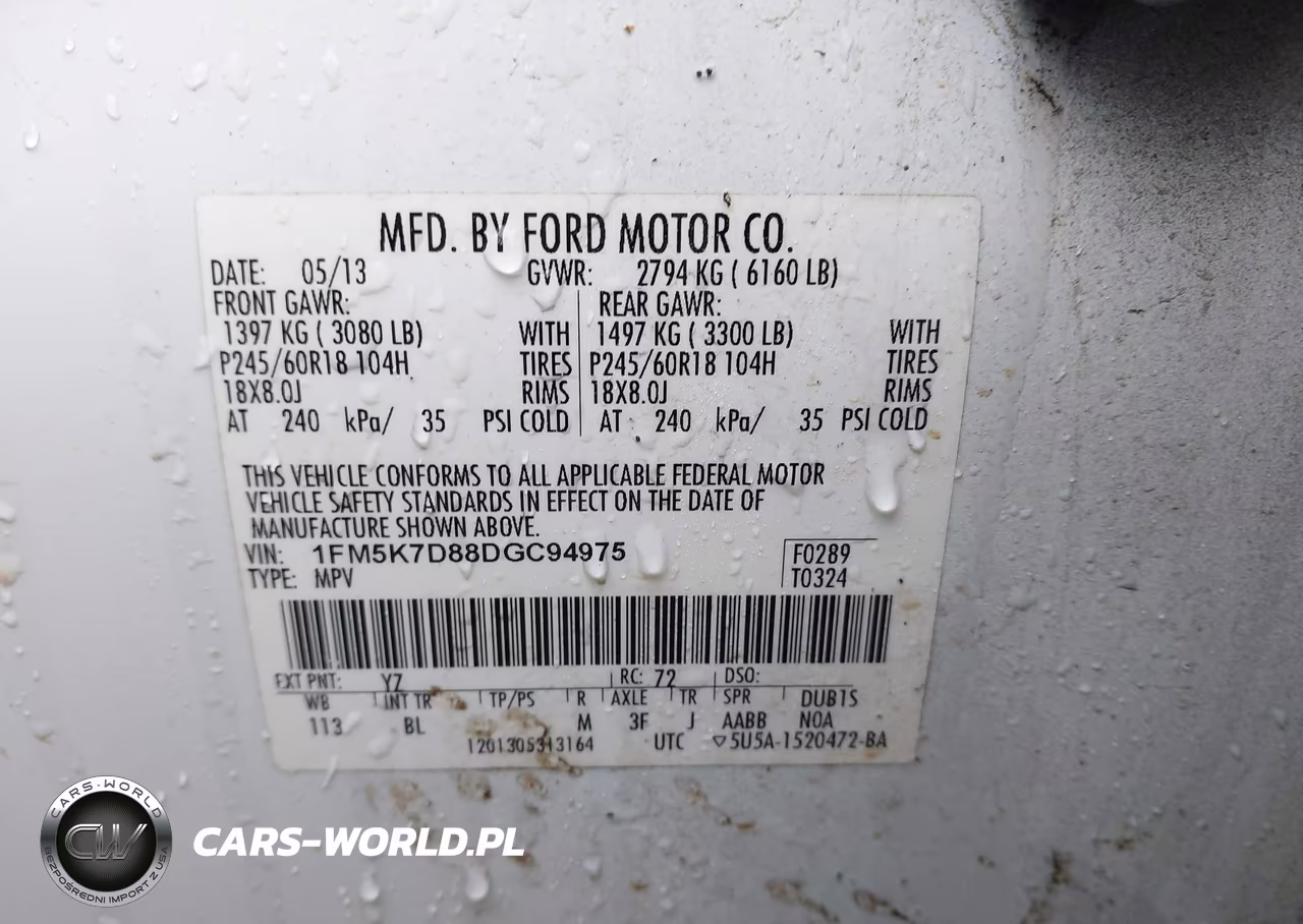 2013 Ford Explorer Xlt VIN:1FM5K7D88DGC94975 - 9