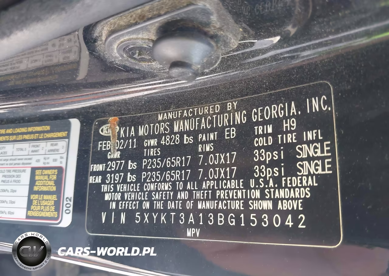 2011 Kia Sorento Lx VIN:5XYKT3A13BG153042 - 9
