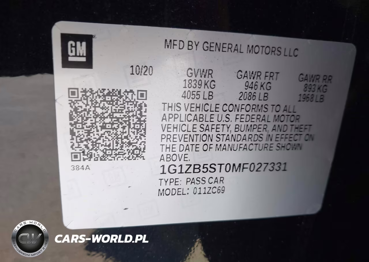 2021 Chevrolet Malibu Fwd Ls VIN:1G1ZB5ST0MF027331 - 9