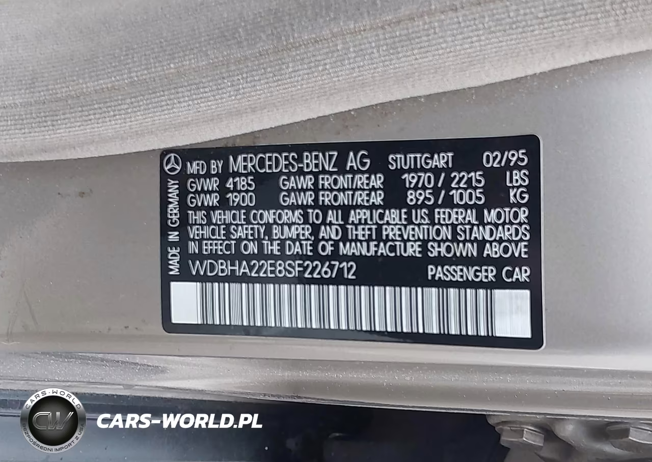 1995 Mercedes-Benz C 220 VIN:WDBHA22E8SF226712 - 9