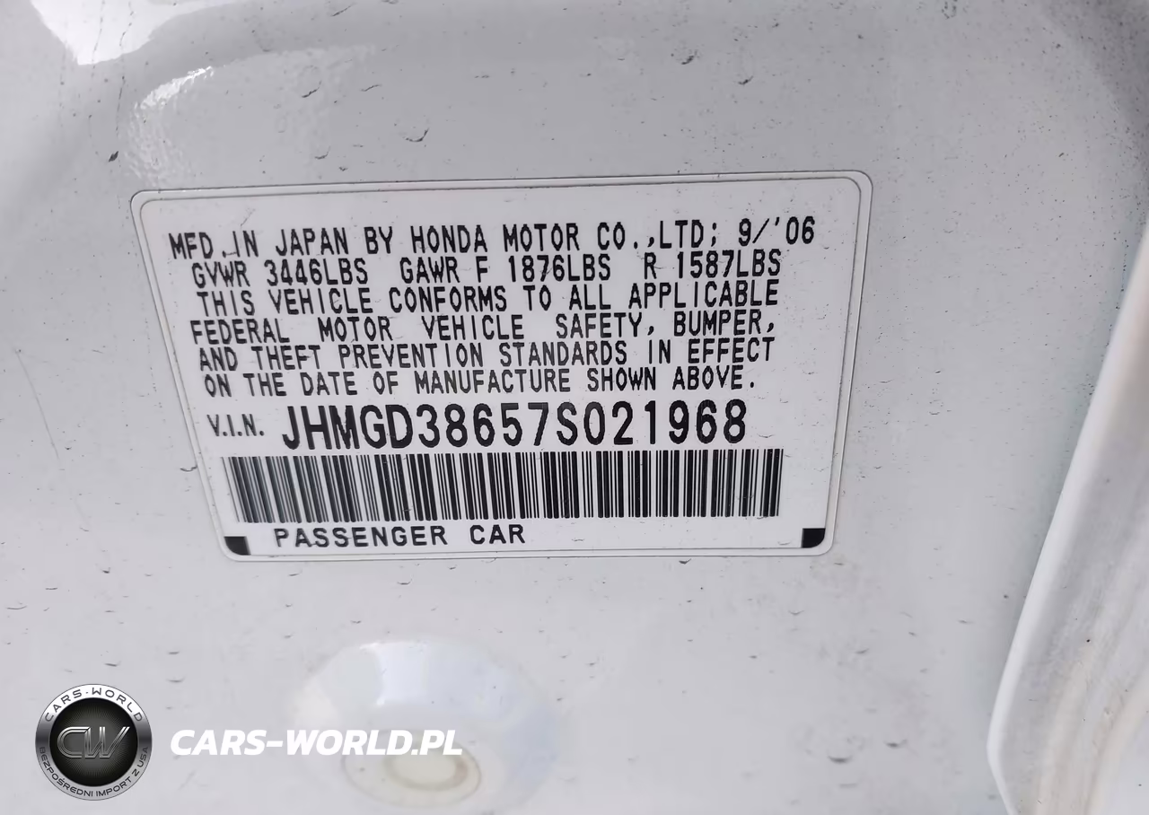 2007 Honda Fit Sport VIN:JHMGD38657S021968 - 9