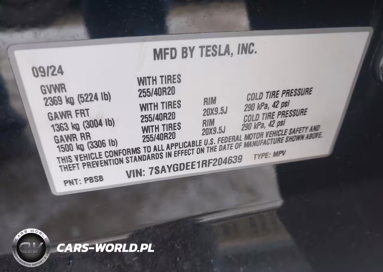 2024 Tesla Model Y Long Range Dual Motor All-Wheel Drive VIN:7SAYGDEE1RF204639 - 9