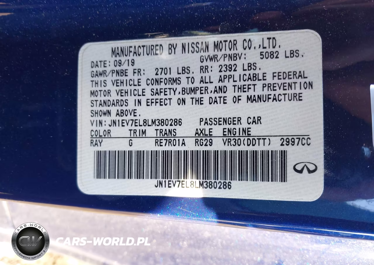 2020 Infiniti Q60 Luxe Awd VIN:JN1EV7EL8LM380286 - 9