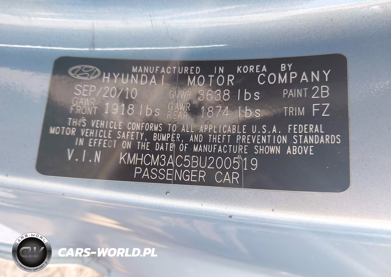 2011 Hyundai Accent Gs VIN:KMHCM3AC5BU200519 - 9