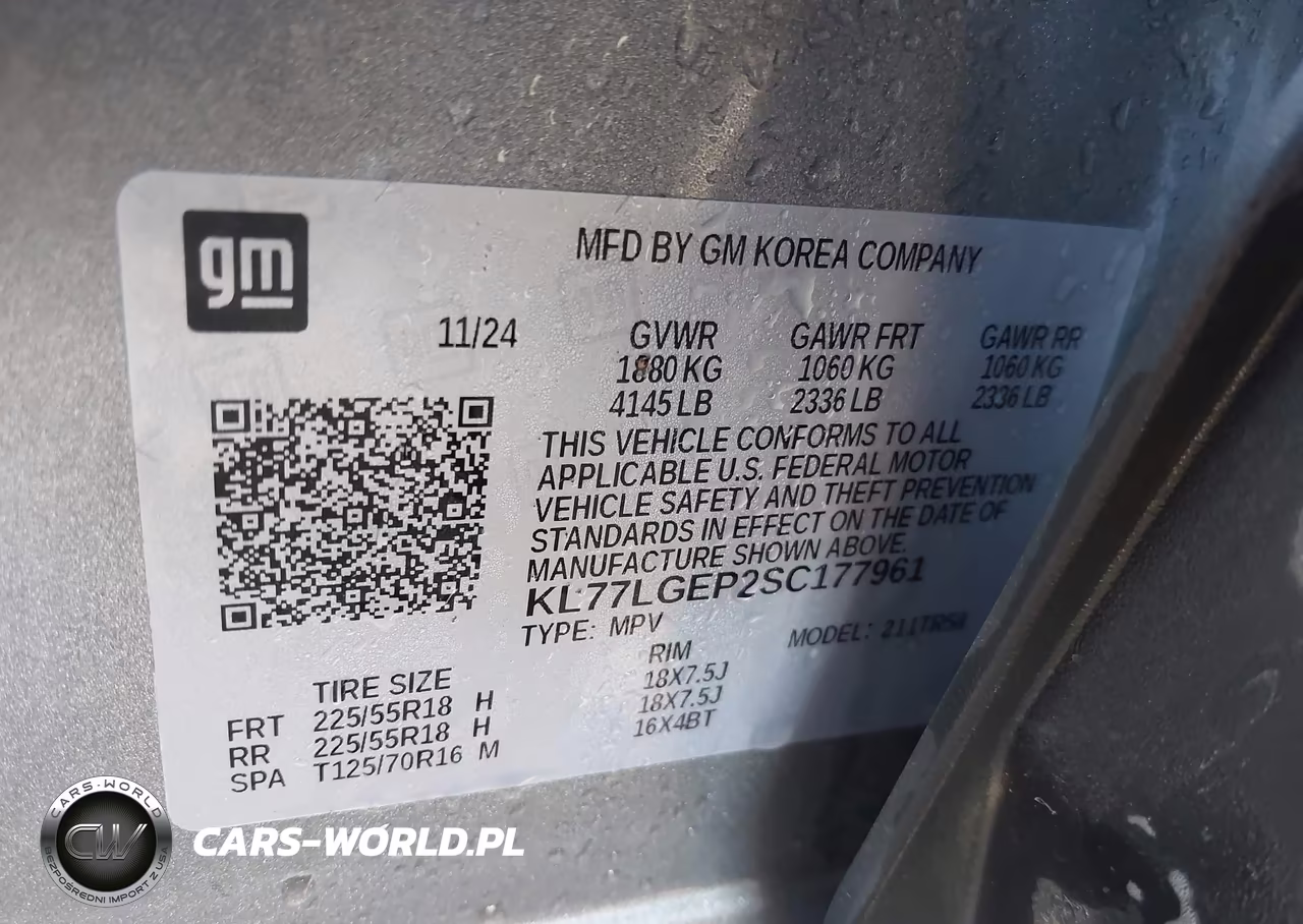 2025 Chevrolet Trax Fwd 1Rs VIN:KL77LGEP2SC177961 - 9