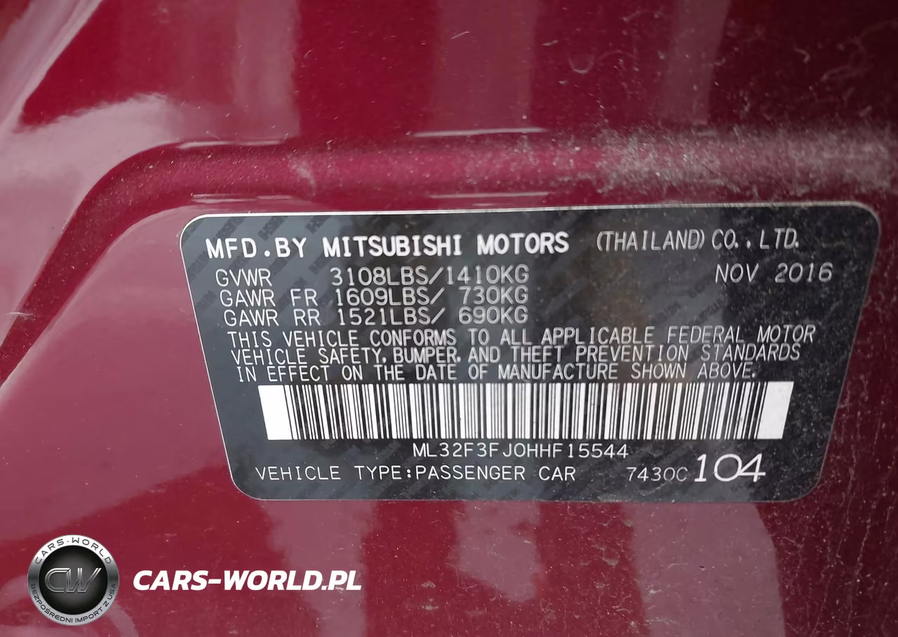 2017 Mitsubishi Mirage G4 Es VIN:ML32F3FJ0HHF15544 - 9