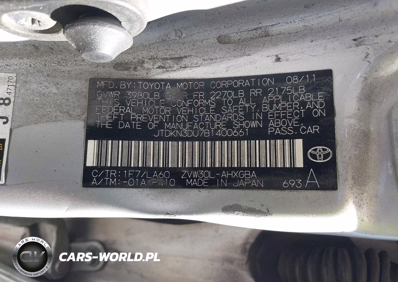 2011 Toyota Prius Four VIN:JTDKN3DU7B1400661 - 9