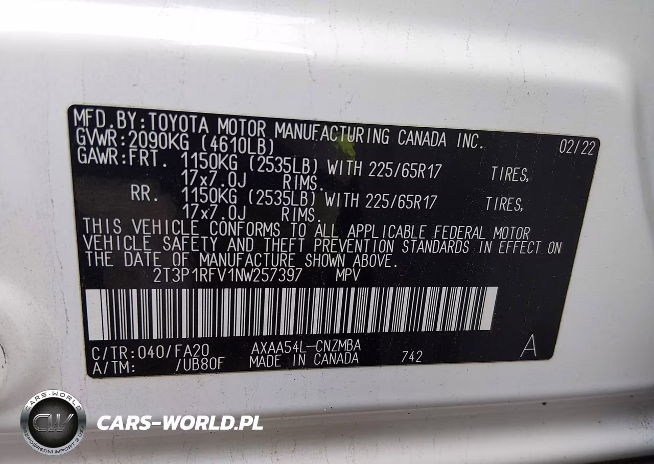 2022 Toyota Rav4 Xle VIN:2T3P1RFV1NW257397 - 9