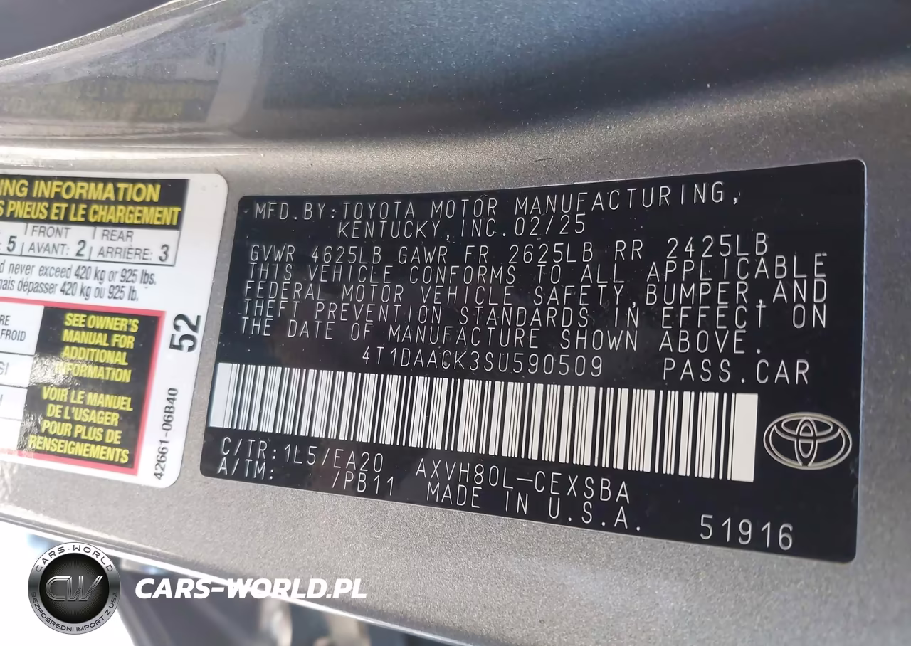 2025 Toyota Camry Se VIN:4T1DAACK3SU590509 - 9