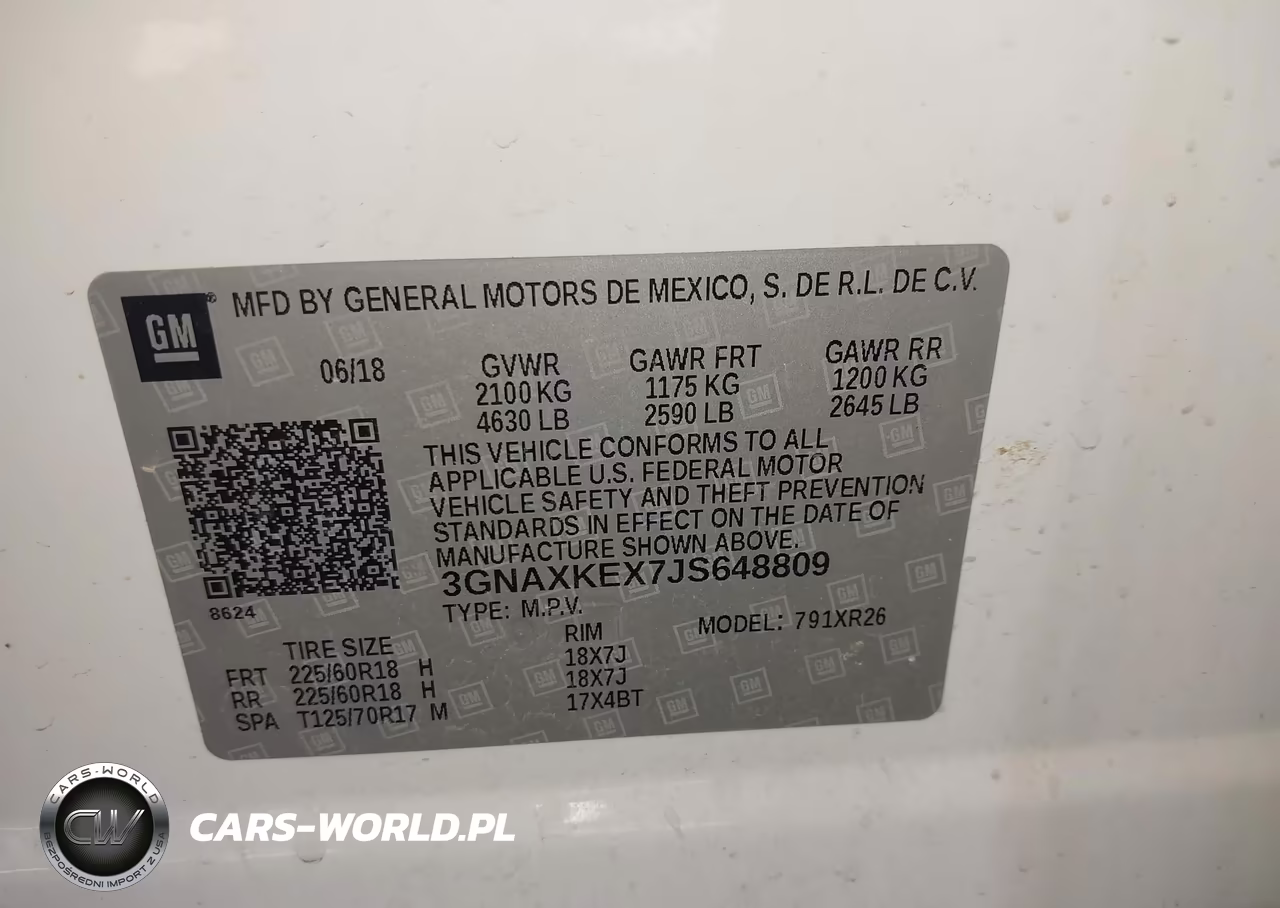 2018 Chevrolet Equinox Lt VIN:3GNAXKEX7JS648809 - 9