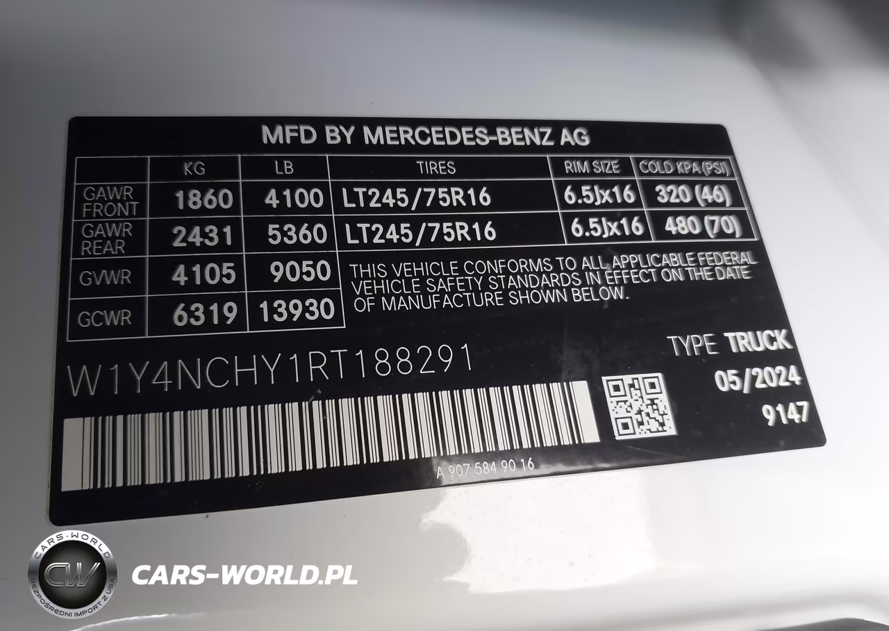 2024 Mercedes-Benz Sprinter 2500 High Roof 4-Cyl Diesel Ho VIN:W1Y4NCHY1RT188291 - 9