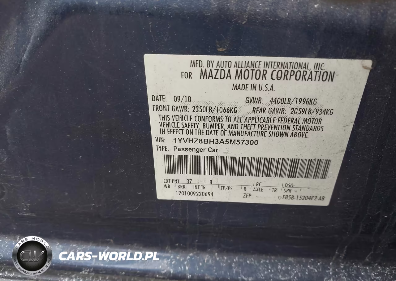 2010 Mazda Mazda6 I Sport VIN:1YVHZ8BH3A5M57300 - 9