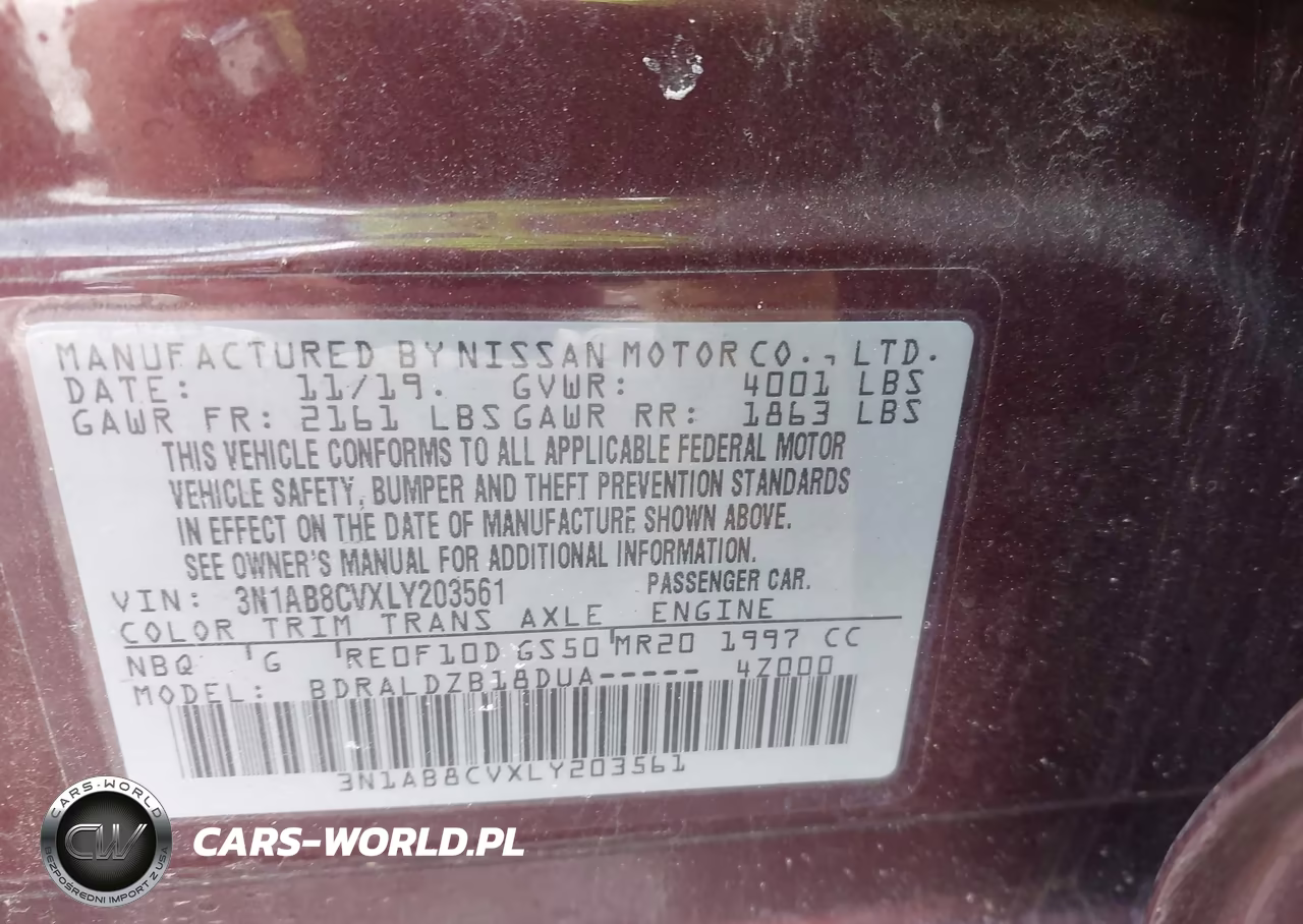 2020 Nissan Sentra Sv Xtronic Cvt VIN:3N1AB8CVXLY203561 - 9