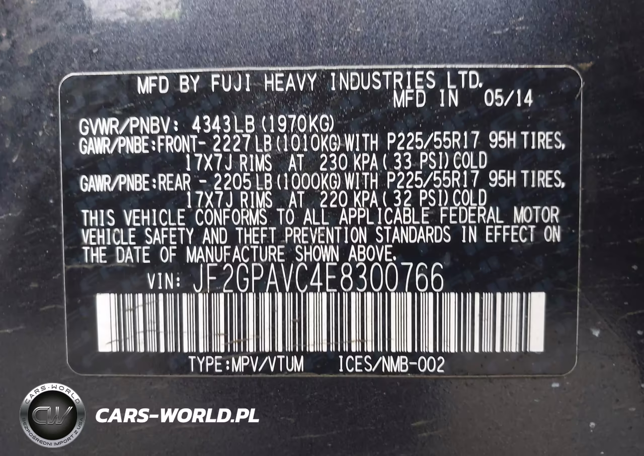 2014 Subaru Xv Crosstrek 2.0I Premium VIN:JF2GPAVC4E8300766 - 9