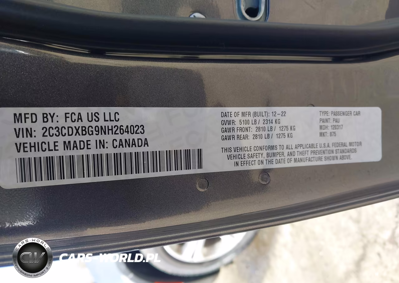 2022 Dodge Charger Sxt Rwd VIN:2C3CDXBG9NH264023 - 9