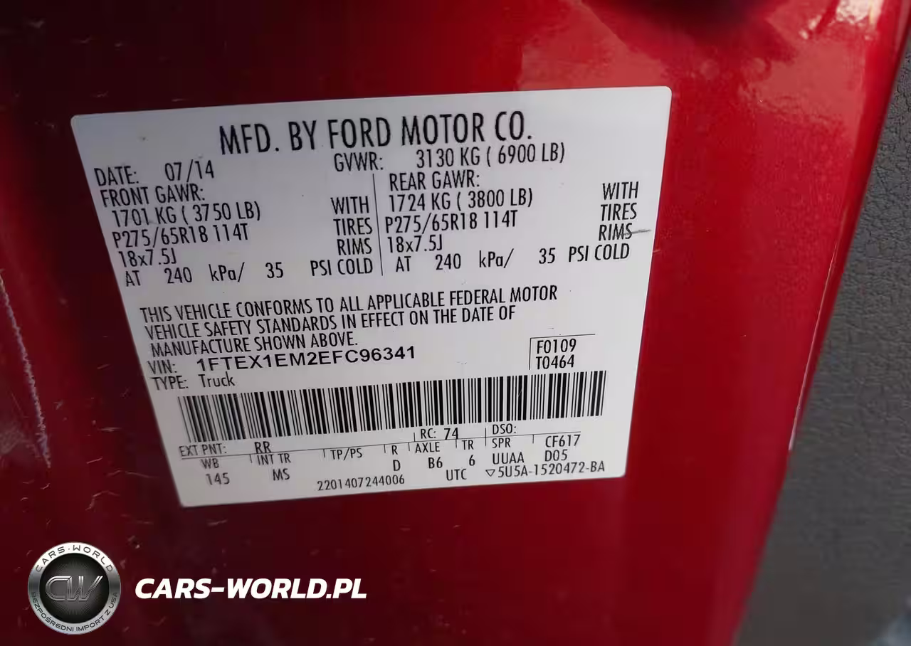 2014 Ford F-150 Xlt VIN:1FTEX1EM2EFC96341 - 9