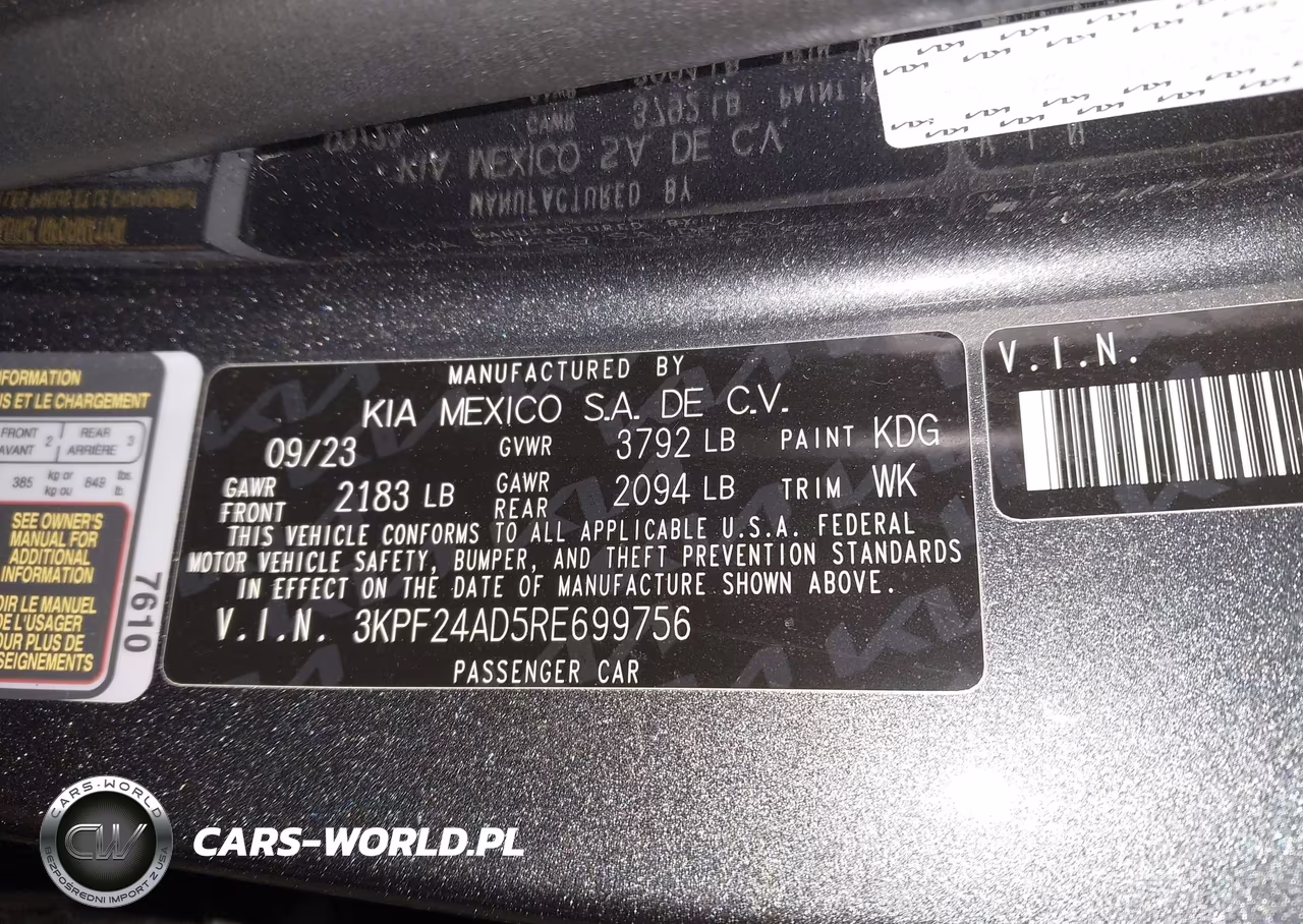 2024 Kia Forte Lxs VIN:3KPF24AD5RE699756 - 9