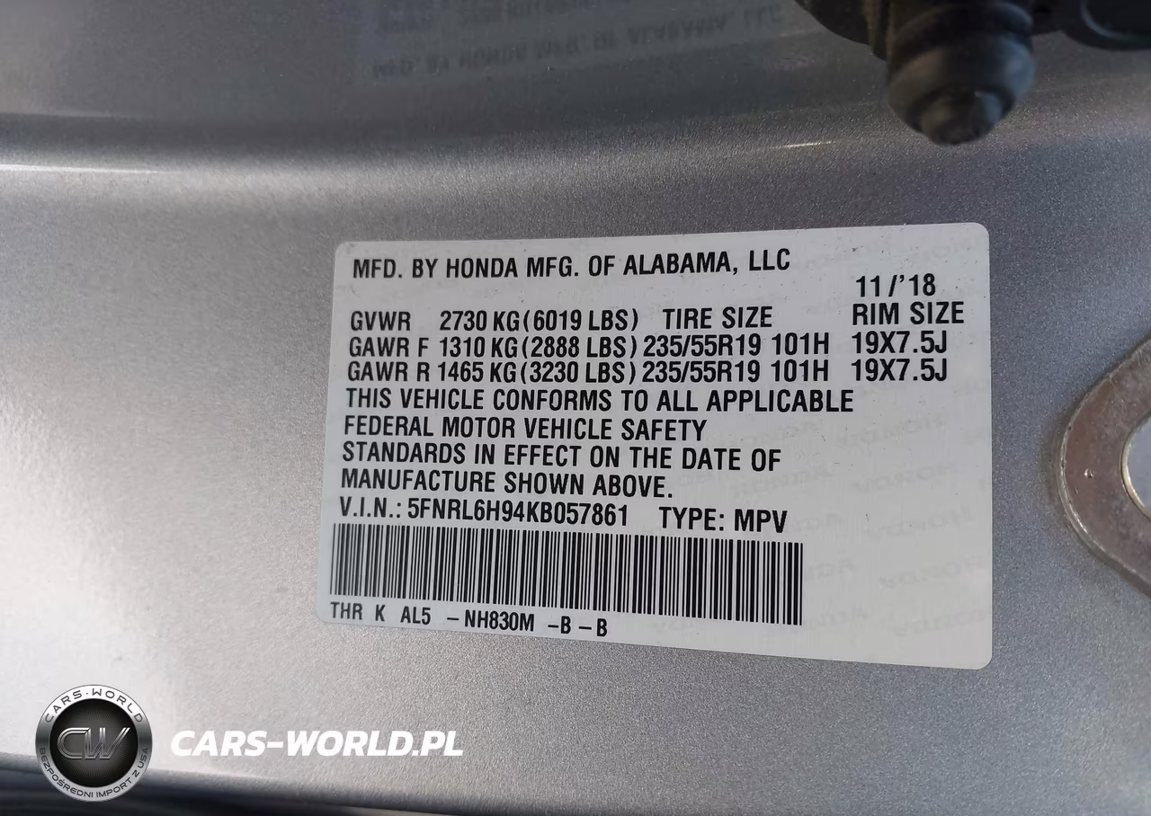 2019 Honda Odyssey Elite VIN:5FNRL6H94KB057861 - 9
